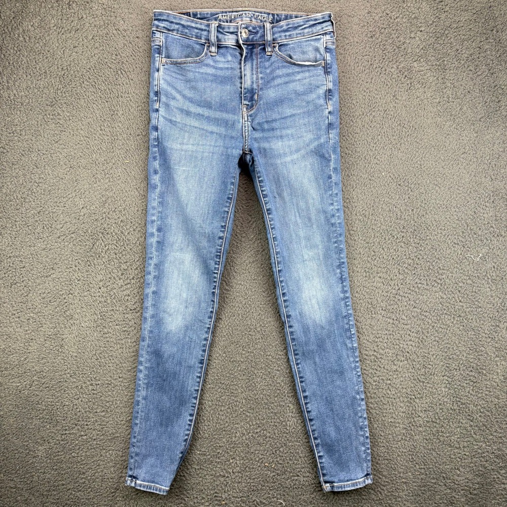 American Eagle Hi-Rise Jegging Stretch Blue Jeans Womens Size 6 Regular‎